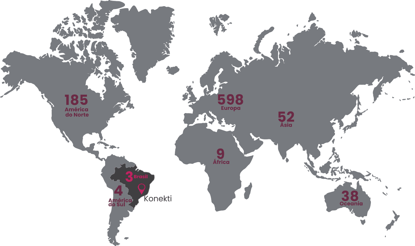 Mapa global da presença CNV