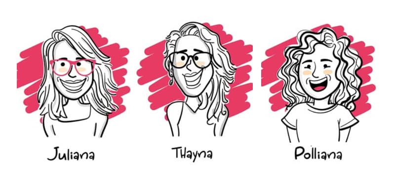 Autoras do projeto CNV Ilustrada